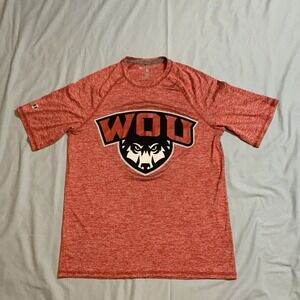Holloway Mens Western Oregon University WOU Wolves Red Heather T-Shirt Size M